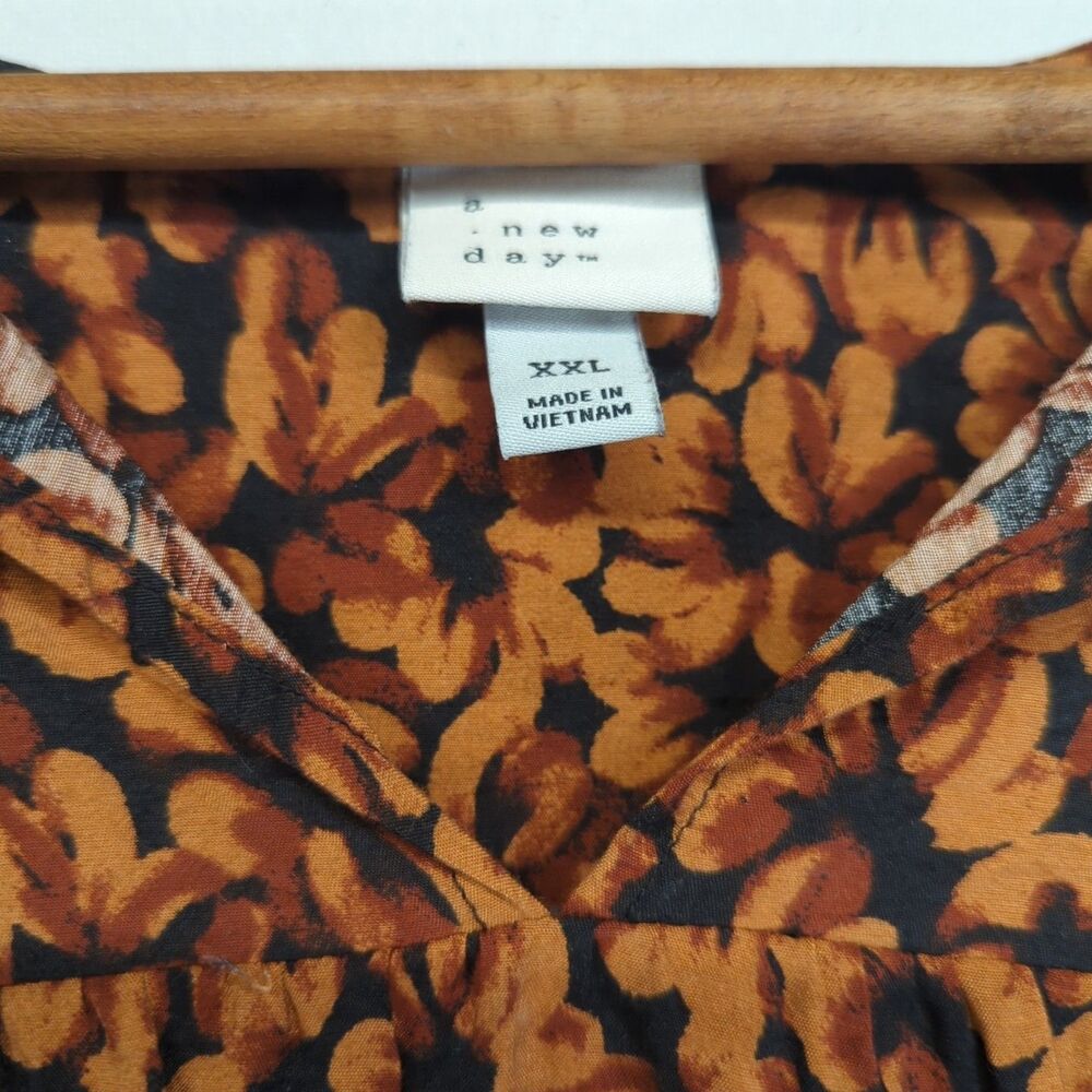 Knox Rose A New Day Blouse XXL Lot Of 2 Tops Burnt Orange - Picture 13 of 16
